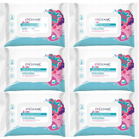 6x Papier nawilżony TOALETOWY CLEANIC JUNIOR ZAPACH GUMY BALONOWEJ 40s. BIO