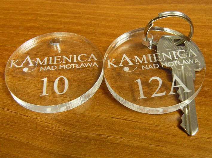 numerki do szatni breloki do kluczy hotelowych 4x4cm grubość 4mm zdjęcie 1
