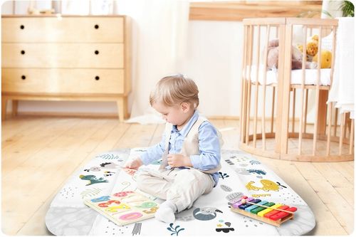 MATA EDUKACYJNA RICOKIDS DLA NIEMOWLĄT DUŻA INTERAKTYWNA + GRATIS PODUSZKA na Arena.pl