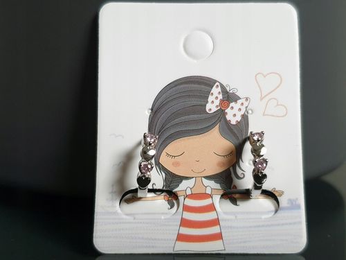 SREBRNE KOLCZYKI serduszka kółka DLA DZIEWCZYNKI STAL CHIRURGICZNA 316L na Arena.pl