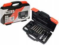 KLUCZE DO ALTERNATORÓW ZE SPRZĘGŁEM TORX SPLINE KOMPLET 13 EL. ZESTAW YATO