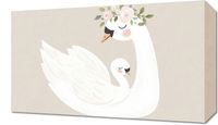 Obraz 50x30cm Wzory dla Dzieci, Dziewczynki Do Pokoju - Łabędź