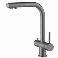 Blue Water Apala Grafit Trójdrożna bateria kuchenna z wyciąganą wylewką