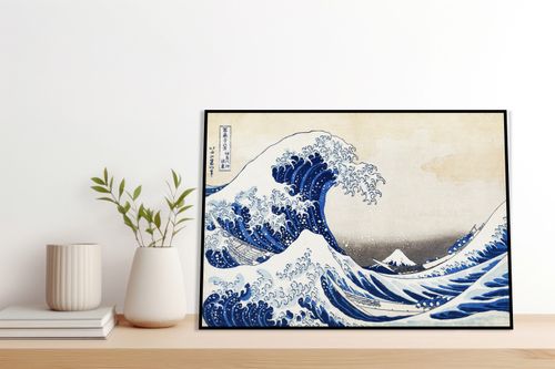 Plakat 20x15cm Wielka Fala w Kaganawie Katsushika Hokusai Japoński Vintage na Arena.pl