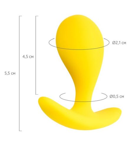 Żółty mini plug analny na Arena.pl
