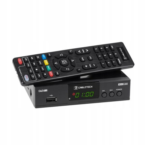 Tuner dekoder TV DVB-T2 H.265 HEVC USB Cabletech zdjęcie 16