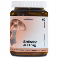 Shiitake Twardnik Japoński 400mg Odporność Bakterie Wirusy Wellbear 60 kaps