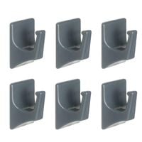 Wieszak samoprzylepny szary 6 szt - Yoka