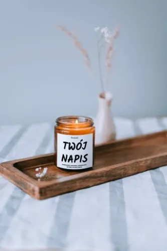 Personalizowana Świeca W Szkle Z Własnym Napisem - Upominek - Prezent 40h na Arena.pl