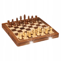 SZACHY DREWNIANE eleganckie klasyczne 30,5 x 30,5