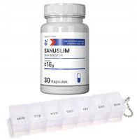 SANUSLIM Spalacz tłuszczu utrata wagi Wspomaganie trawienia 30 kaps +GRATIS
