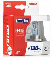 Żarówki halogenowe H4 12V 60/55W LumiTec LIMITED +130% DUO