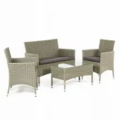 ZESTAW MEBLI TECHNORATTAN OGRÓD TARAS SOFA FOTELE