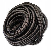 Osłona przewodów - sprężynowa spiralna 13-18mm PVC, CZARNA; do węży - 1metr