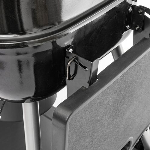 Grill węglowy ogrodowy duży przenośny Pokrywa półki kółka transportowe na Arena.pl