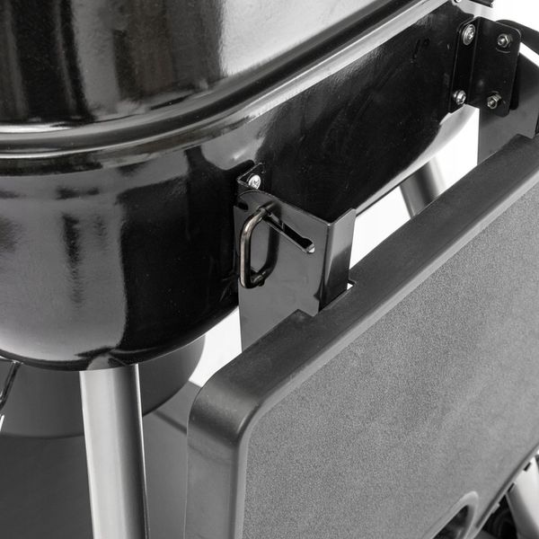 Grill węglowy ogrodowy duży przenośny Pokrywa półki kółka transportowe zdjęcie 7