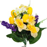 Bukiet żonkil tulipan bez x18 '01