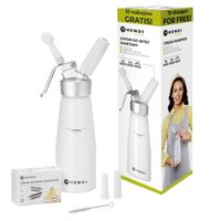 SYFON DO BITEJ ŚMIETANY DEKORATOR DOMOWY 0,5L + NABOJE N2O 10 SZTUK LIMITED