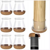 OSŁONKI NA NOGI KRZESŁA Z FILCEM OCHRONA PODŁOGI CICHE PRZESUWANIE 8