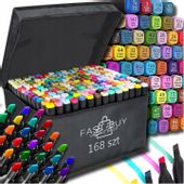 MARKERY FLAMASTRY PISAKI ALKOHOLOWE DWUSTRONNE PRO ZESTAW 168SZT + TORBA