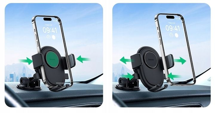 AUTOMATYCZNY UCHWYT SAMOCHODOWY BASEUS DO TELEFONU NA KOKPIT SZYBĘ 360° zdjęcie 13