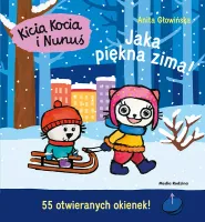Książka dla dzieci z okienkami - Kicia Kocia i Nunuś - Jaka piękna zima!