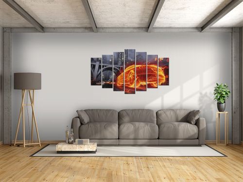 Obraz Mknące auto 140x80 canvas na Arena.pl