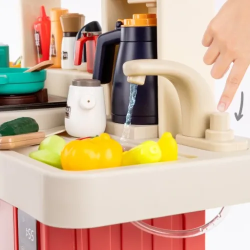 KUCHNIA DLA DZIECI ŚWIATŁO OKAP Z DŹWIĘKIEM KRAN PARA WODA TABLICA KREDOWA na Arena.pl