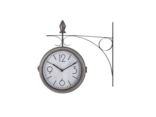 Zegar ścienny ø 22 cm srebrno-biały ROMONT na Arena.pl