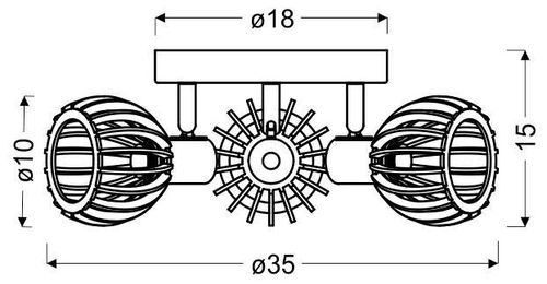 Atarri plafon 3x25W E14 biały+drewno na Arena.pl