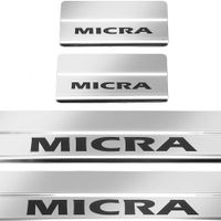 Listwa progowa NISSAN MICRA K14 Stal nierdzewna 304 połysk z czarnymi liter