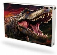 Mata magnetyczna ozdobna na grzejnik na wymiar STRASZNY DINOZAUR 60x100