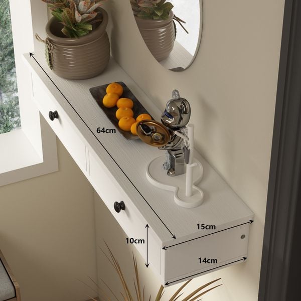 Ścienna szafka biała półka wisząca loft zdjęcie 9