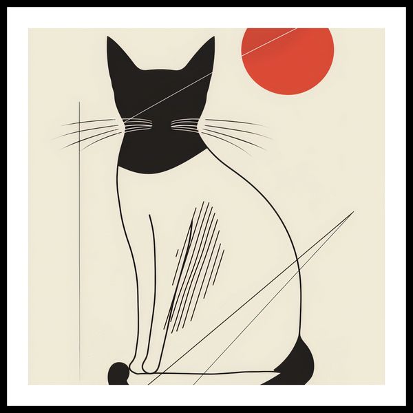 Plakat 50x50cm Czerwony Krąg zdjęcie 3