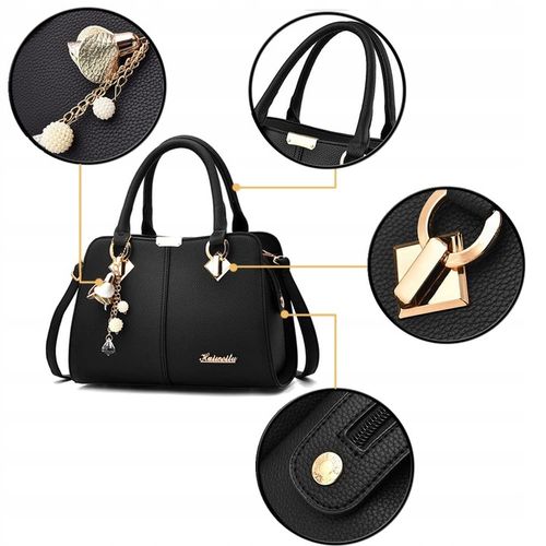 SKÓRZANA POJEMNA TORBA SHOPPER NA RAMIĘ DAMSKA MIELSKA TOREBKA BRELOK na Arena.pl