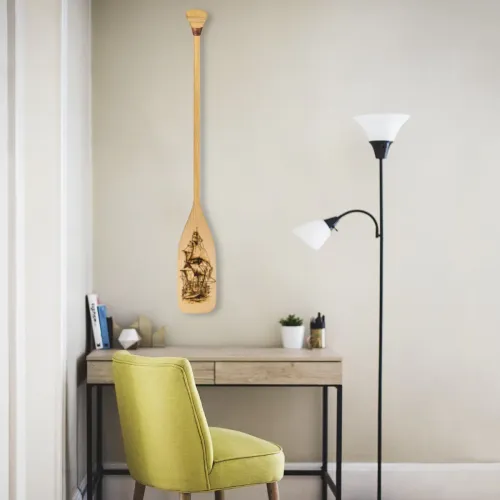 Pagaj John Paddle Beavertail Ozdoba Wypalany 110 cm WZ5 ze skórzaną pionową zawieszką 110 cm na Arena.pl