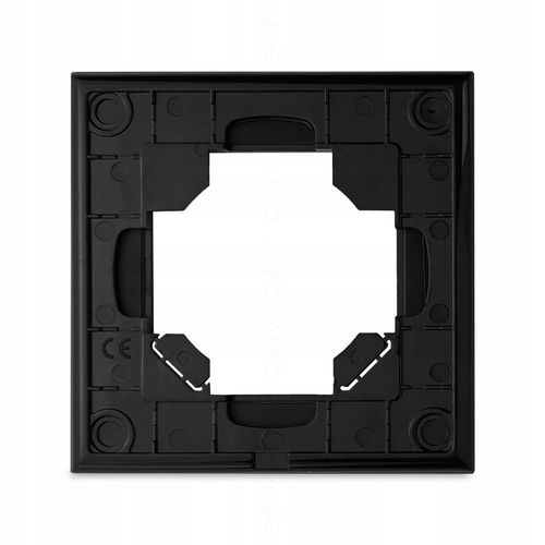 Gniazdko pojedyncze SZKLANE 230V KONTAKT z BOLCEM uziemieniem CZARNE na Arena.pl