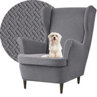 POKROWIEC NA FOTEL USZAK JODEŁKA CIEMNY SZARY