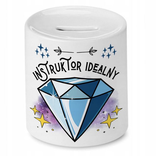 Dla Instruktora Skarbonka Na Urodziny Na Prezent Z Nadrukiem Ze Zdjęciem zdjęcie 1