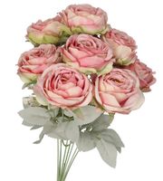 SZTUCZNE KWIATY ROŚLINY RÓŻA RÓŻE BUKIET GĘSTY XXL 50CM