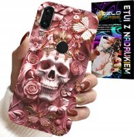 ETUI DO XIAOMI NOTE 7 - KOBIECE, MODNE WZORY, CZASZKA W RÓŻE