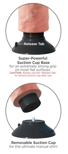 pipedream king cock wibrator z przyssawką 18 cm jasny skory pvc na Arena.pl