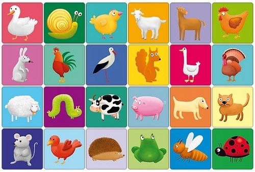 GRA MEMORY MEMO FARMA ZWIERZĄTKA WIEJSKIE gra pamięciowa dla dzieci +3 lata na Arena.pl