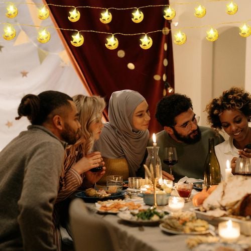 Lampki Ramadan Eid 6m 40 LED Ciepłe Gwiazdy i Księżyc z Timerem na USB na Arena.pl