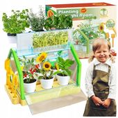ZESTAW EDUKACYJNY EKSPERYMENT MINI SZKLARNIA OGRÓD PRAWDZIWY ROŚNIE KWIATY