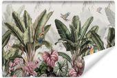 Fototapeta TROPIKALNA Dżungla Ptaki Liście 400cm x 280cm