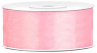Tasiemka satynowa, j. różowy, 25mm/25m