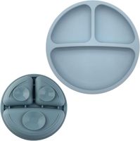 Talerzyk Silikonowy Obiadowy Dla Dzieci Z Przedziałkami Przyssawkami