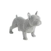 Figurka z żywicy polistrowej pies ELDO 20X9X14 srebrna