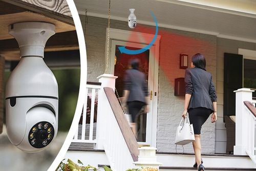 KAMERA OBROTOWA 360 IP WIFI FULL HD ZOOM GWINT E27 ŻARÓWKA LED TRYB NOCNY na Arena.pl